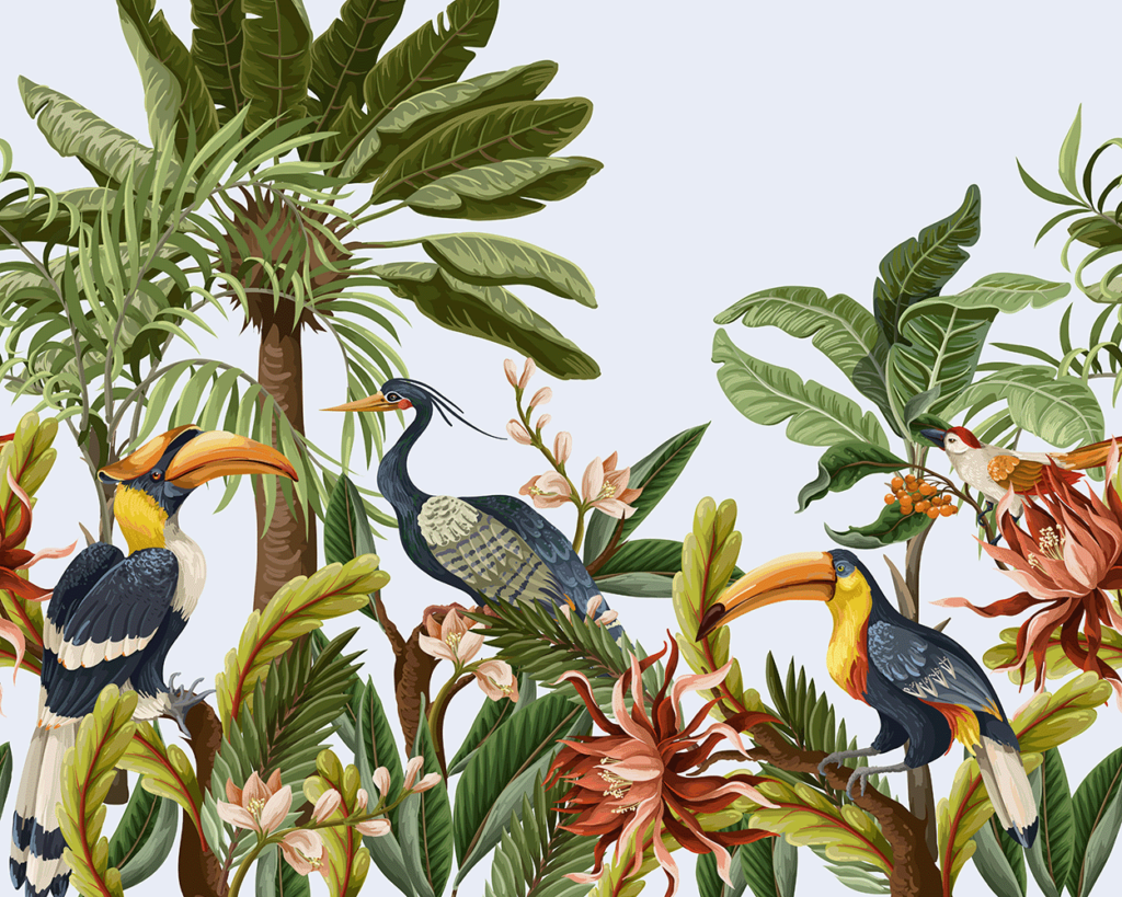 Fotobehang Woonkamer Floral expression
