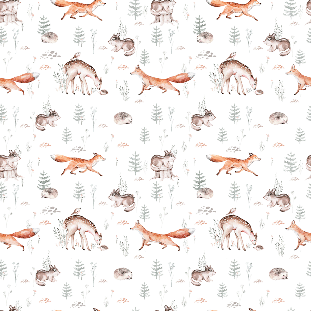 Fotobehang Kinderkamer Forest animals