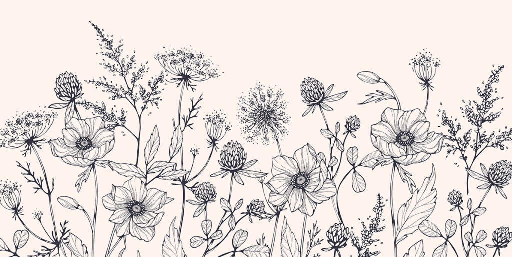 Fotobehang Woonkamer Wild flowers