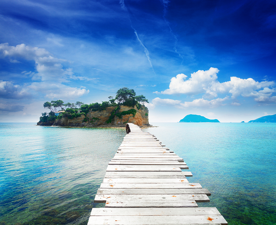 Bridge to Agios Sostis island