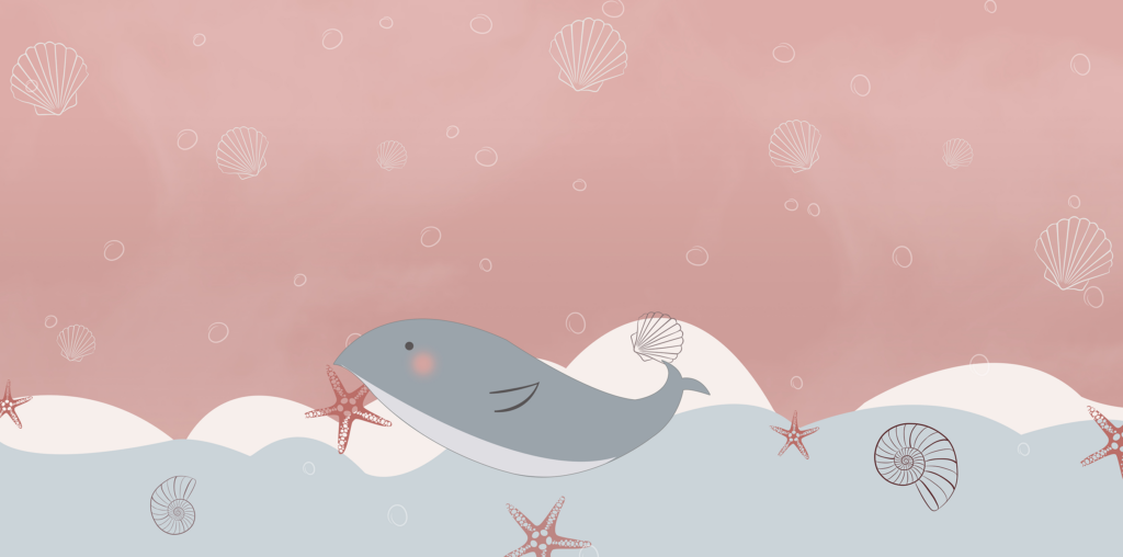 Fotobehang Kinderkamer Grijze walvis