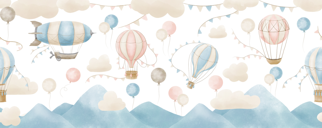 Fotobehang Kinderkamer Luchtballonnen