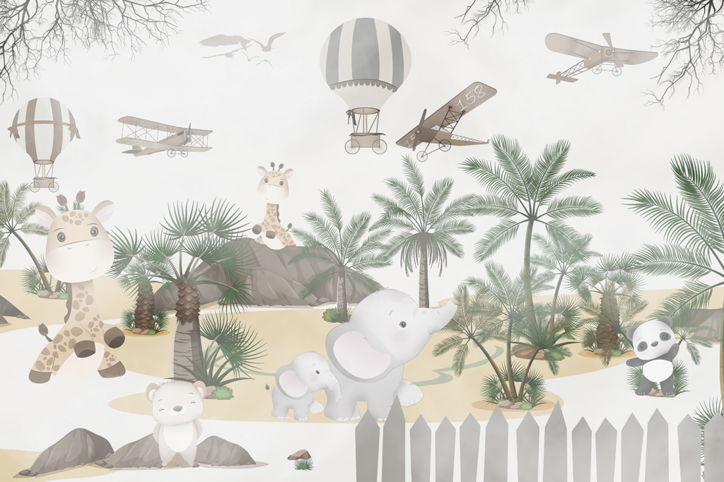 Fotobehang Kinderkamer Jungle vrienden