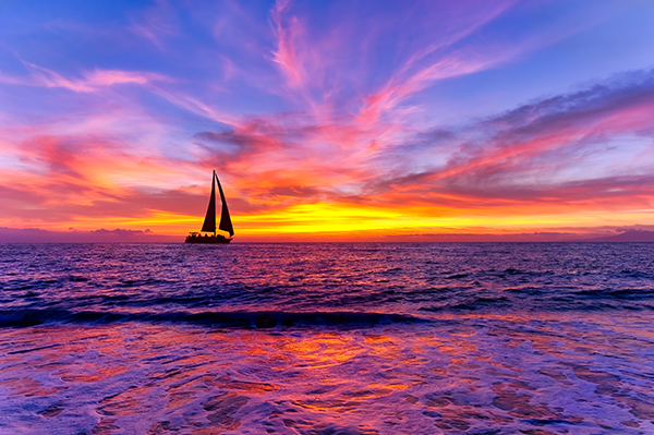fotobehang-transport-zeilboot-bij-zonsondergang