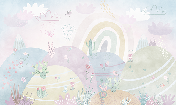 fotobehang-Pastel Wonderland